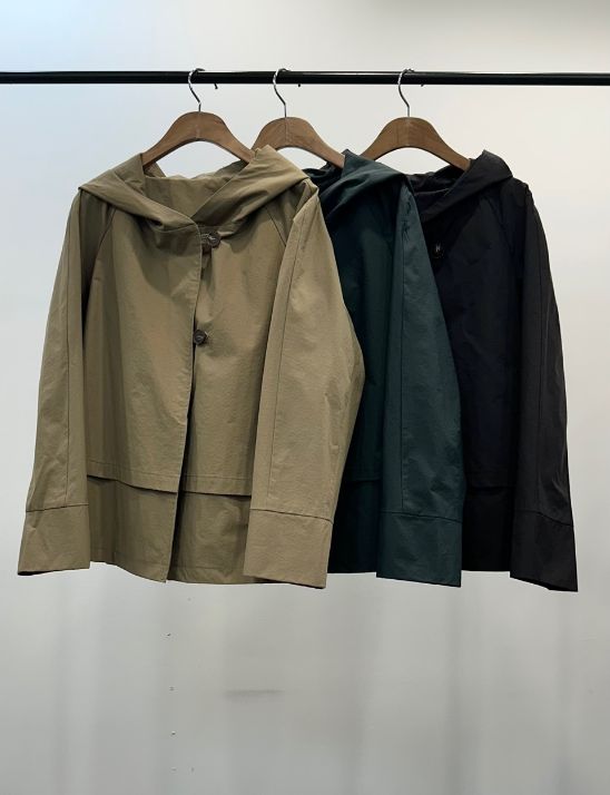 버튼후드숏바바리