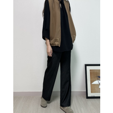 포켓 실키 통팬츠