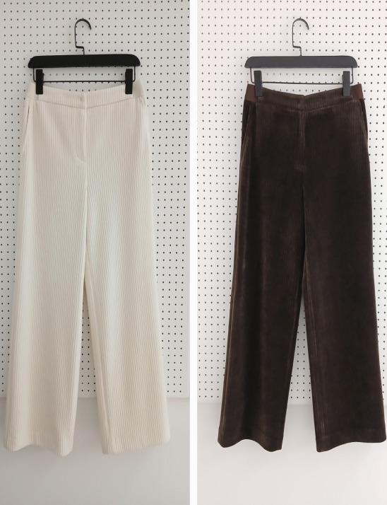 밴딩 골덴 와이드 슬랙스