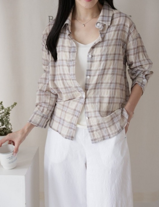 마니 썸머 체크셔츠