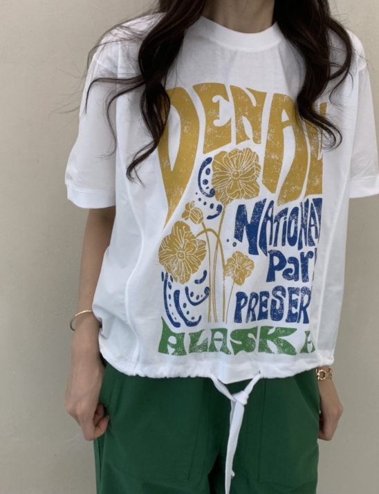 나염 끈 블라우스