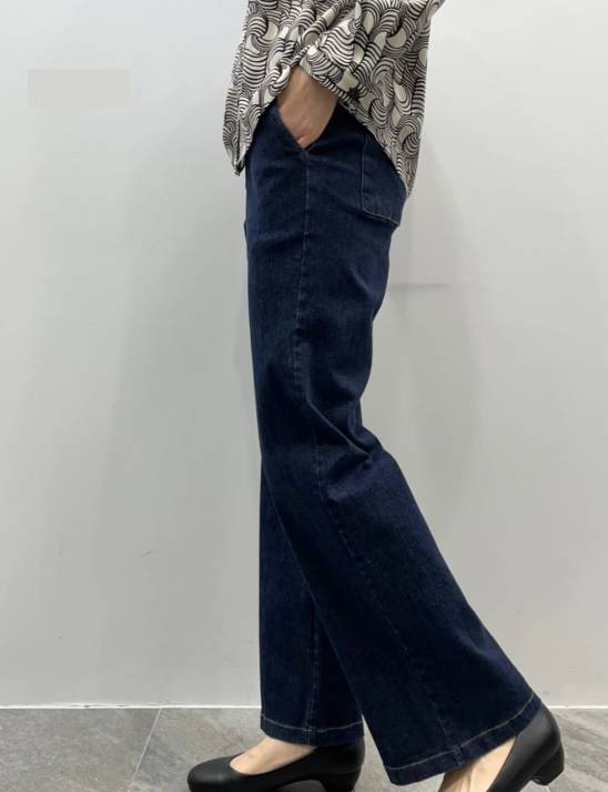 단추와이드데님팬츠