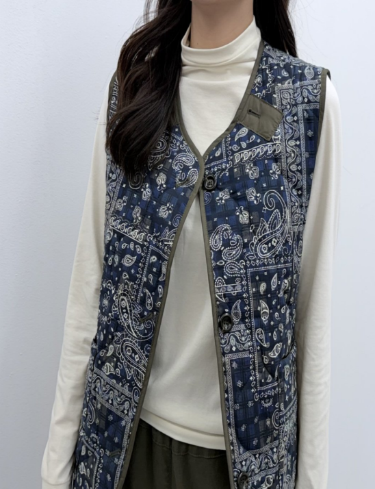 페이즐리패딩조끼