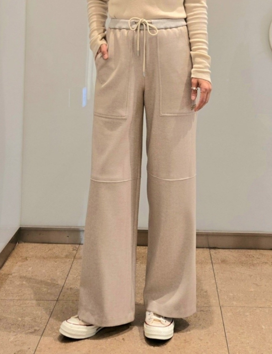 헤링본기모끈통바지