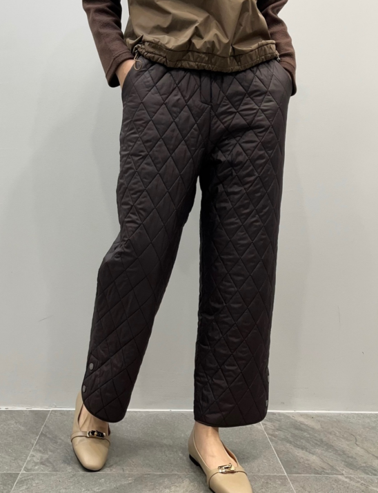 몽퀼팅옆단추패딩바지
