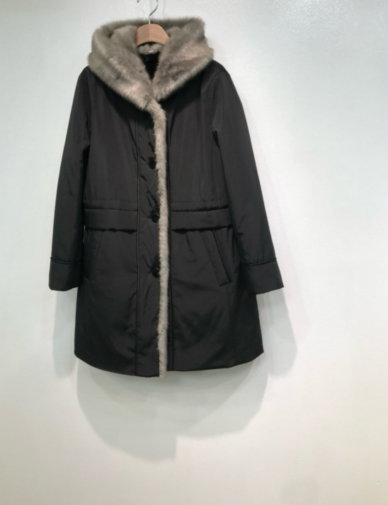 손폭스퍼 패딩 반후드 스트링 자켓