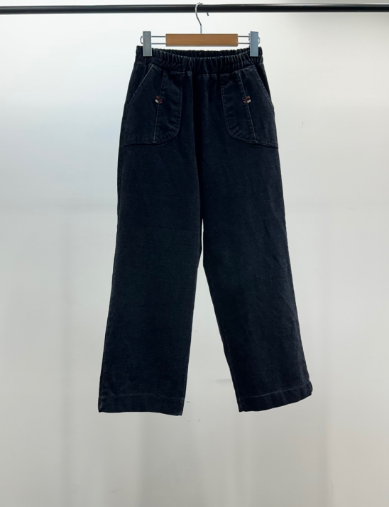 타포켓 청 통 기모데님