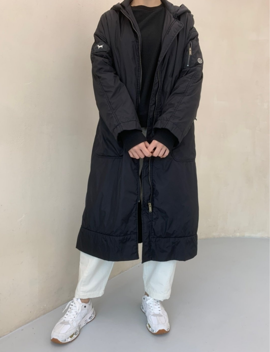 항공롱후드코트점퍼