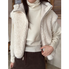 리버시블 양털 스웨이드 조끼